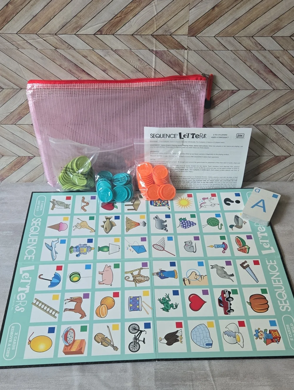 SEQUENCE Letters by Jax - Educational Board Game - Learn Alphabet from A to Z